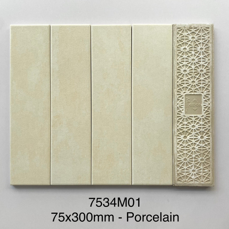 Gạch thẻ porcelain 75x300mm mã MD7534M01 - Daisan Mart