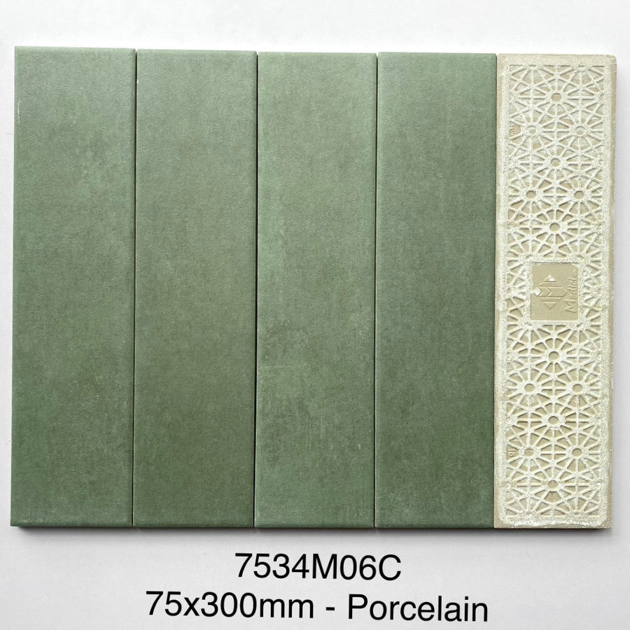 Gạch thẻ porcelain 75x300mm mã MD7534M06C - Daisan Mart