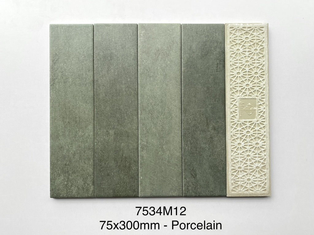 Gạch thẻ porcelain 75x300mm mã MD7534M12 - Daisan Mart