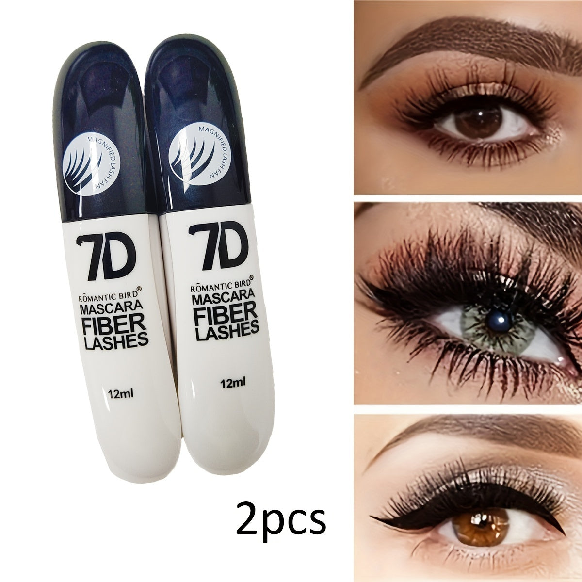 7D Long &amp; Thick Waterproof Mascara Set of 2
