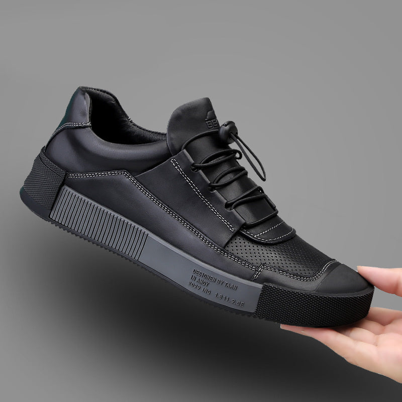 Elegant Men's Leather Shoes, Non-slip Sole, Soft