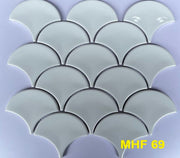 MHF 69 Glossy Fish Scale Mosaic Tiles 