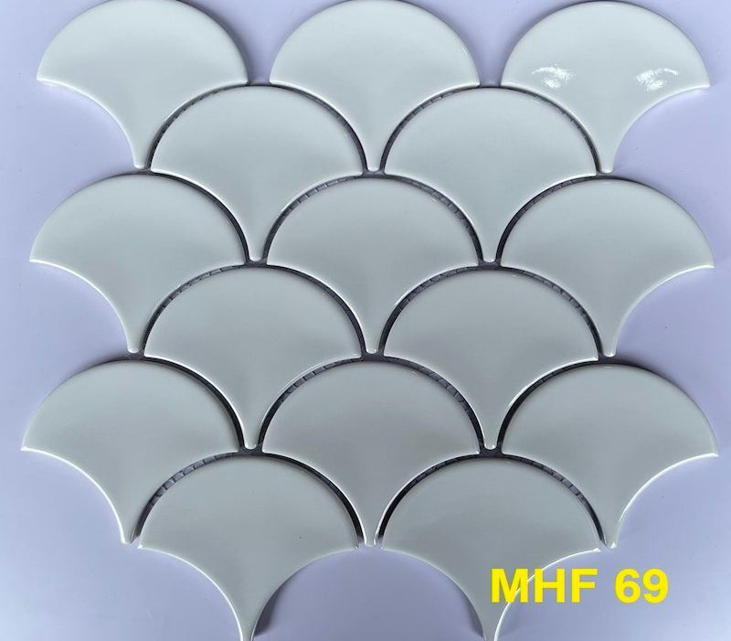 MHF 69 Glossy Fish Scale Mosaic Tiles 