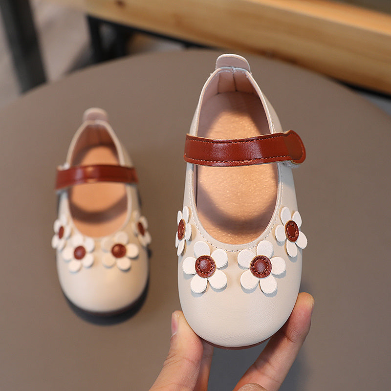 Giày Búp Bê Hoa 3D Siêu Nhẹ, Êm, Chống Trượt Cho Bé