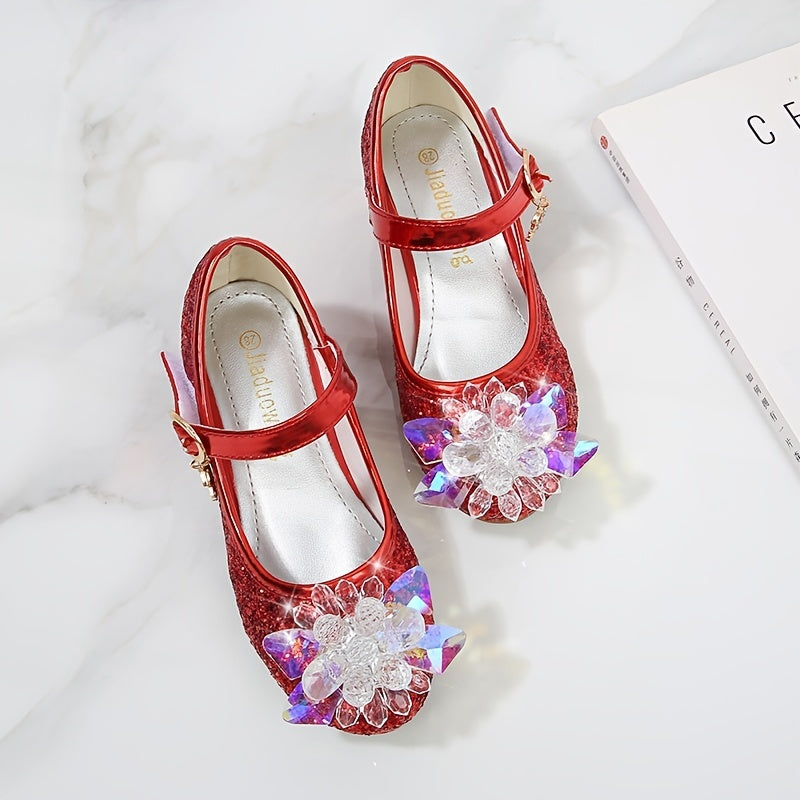 Elsa High Heels Sparkling Floral Feminine Party Shoes