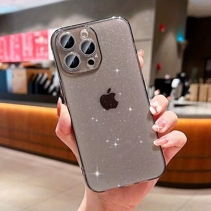 Ultra-thin, flexible, shockproof glitter iPhone case