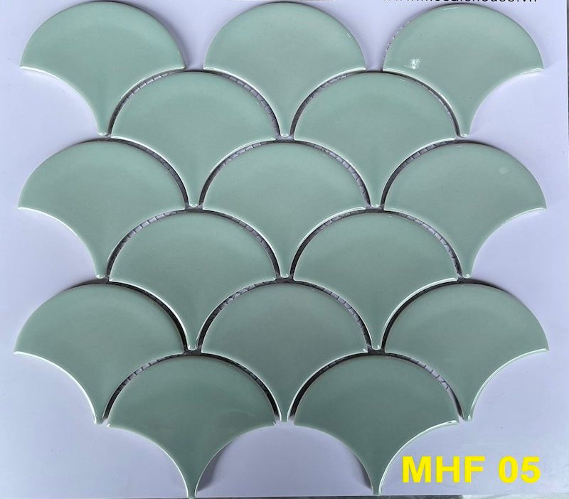 MHF 05 Glossy Fish Scale Mosaic Tiles 