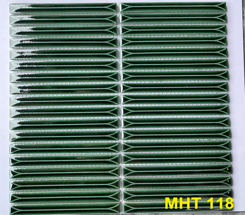 MHT 118 Green Chopstick Mosaic Tile 