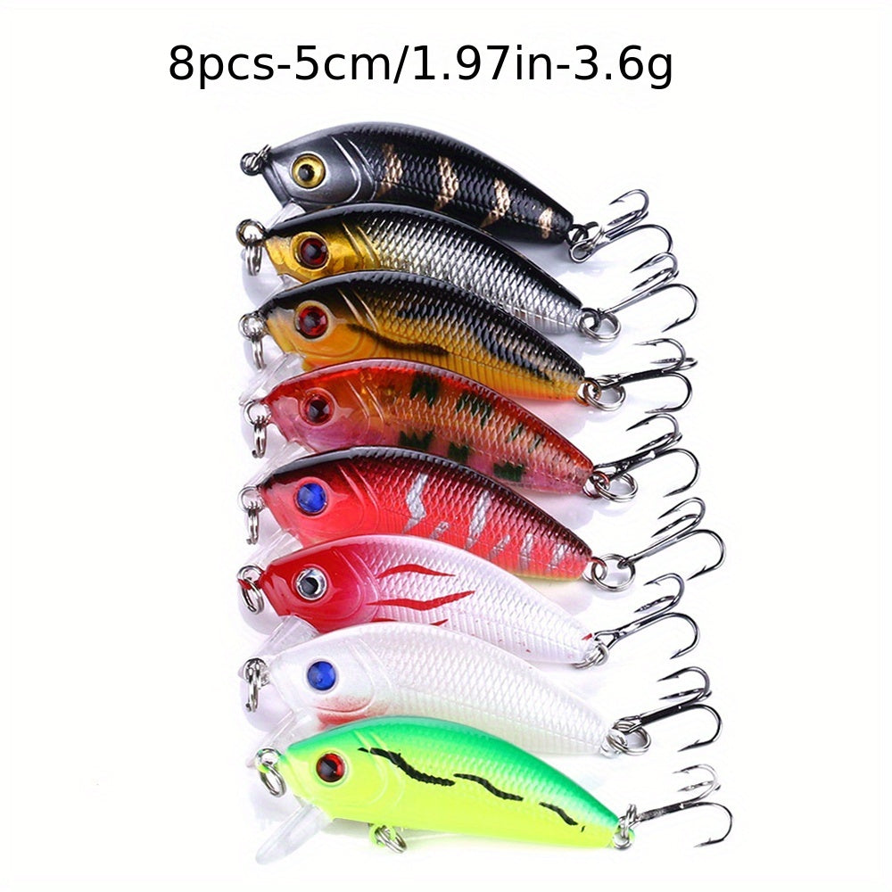 [56pcs Fishing Lures Kit] 56pcs Fishing Lures Kit | Crankbait Tackle Minnow Popper Pencil Swimbaits Hook Hard Baits Set for Pike Carp Bass Freshwater Saltwater | Christmas Gift for Man