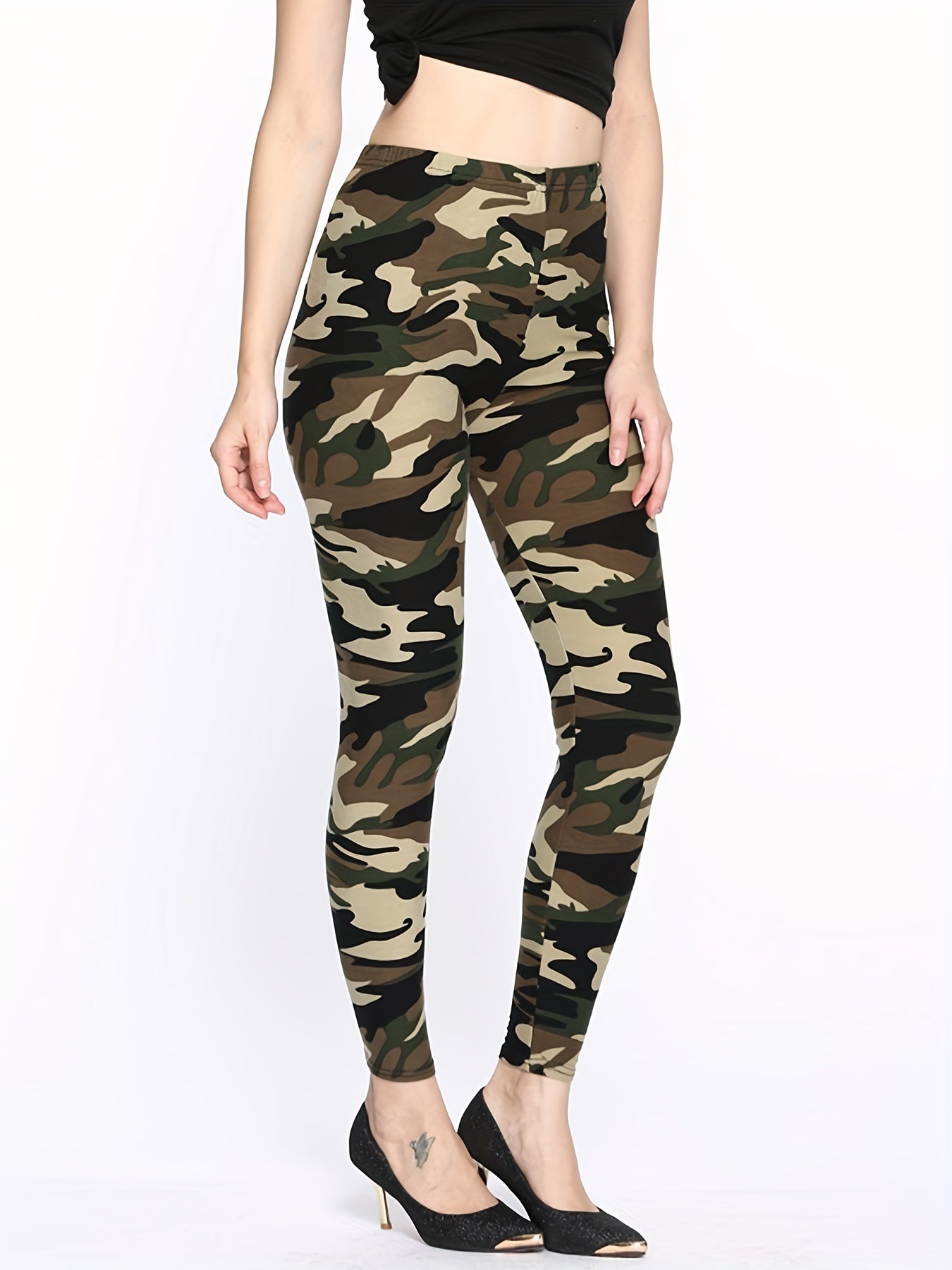 [Floral Leggings] High Waist Floral Printed Women's Leggings | Casual Sweatpants Pants - Daisan Mart