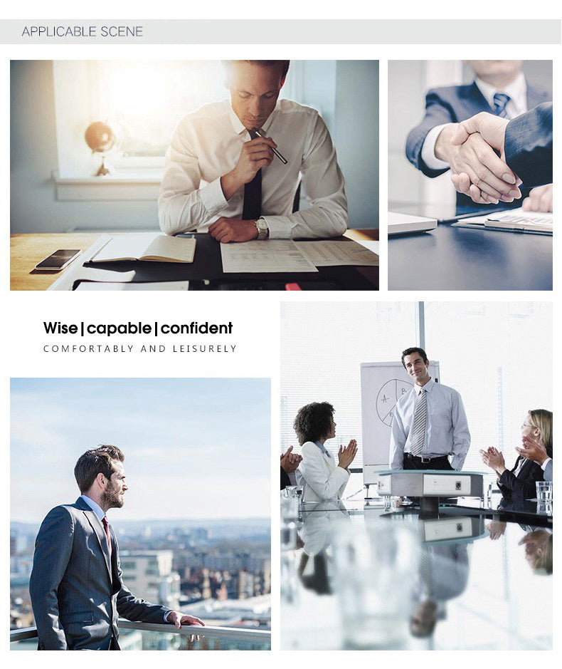 男士修身彈性正裝襯衫，輕薄商務翻領長袖襯衫，男士商務襯衫抗皺耐用純色正裝長袖襯衫，帶紐帶和口袋，適合工作、通勤、約會