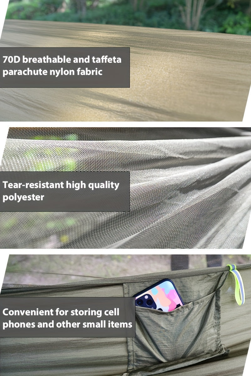 [3-in-1 Hammock] GEERTOP 3-in-1 Outdoor Hammock | Double Sleep Rest Camping Hammock with Mosquito Net Sun Shelter for Backpacking Travel Garden Park - Daisan Mart