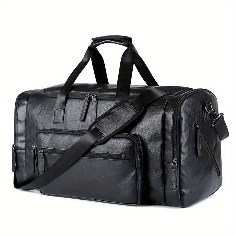 Black Fashionable Waterproof Multi-Function Men's Travel Bag