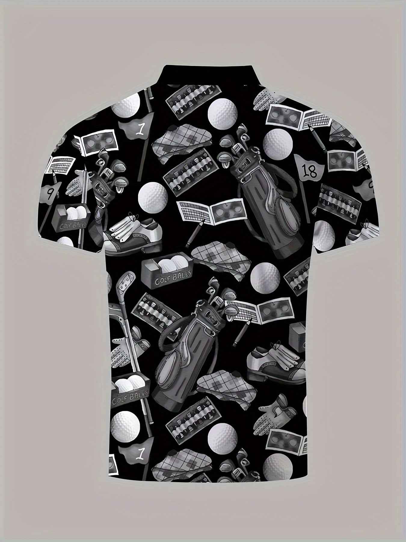 Áo Sơ Mi Golf Nam In Họa Tiết Hài Hước, Siêu Nhẹ