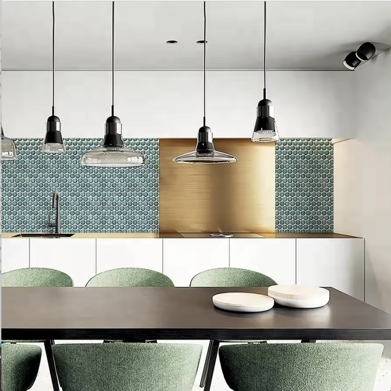 MOSS-COLOR POLYESTER MOSAIC TILES CB 160 