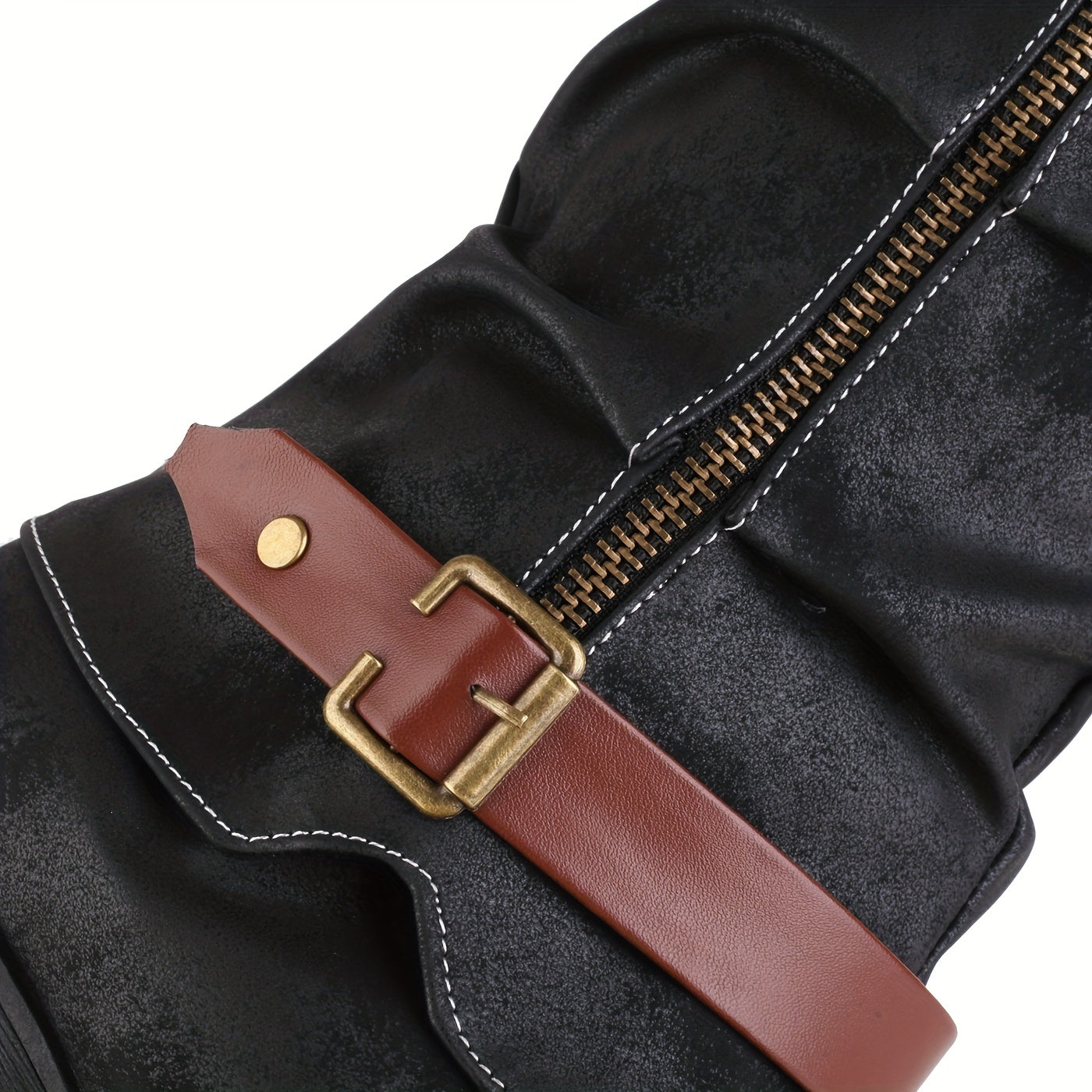 Mid-calf vintage western boots for women; warm, anti-slip, flat, cold-proof long boots in winter. - Daisan Mart