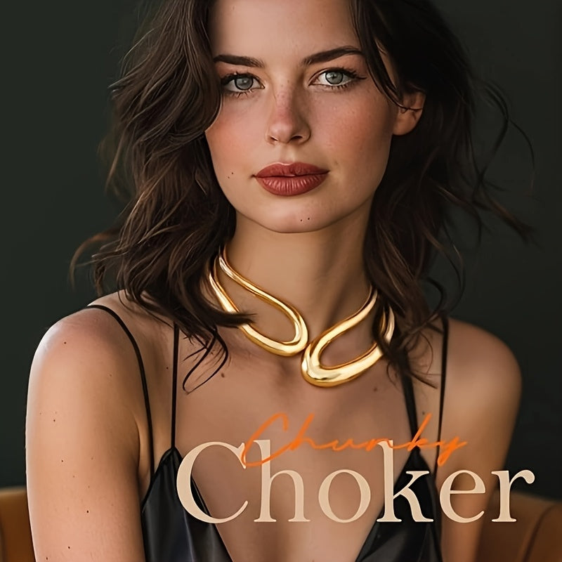 Vintage Thick Gold/Silver Feminine Versatile Necklace