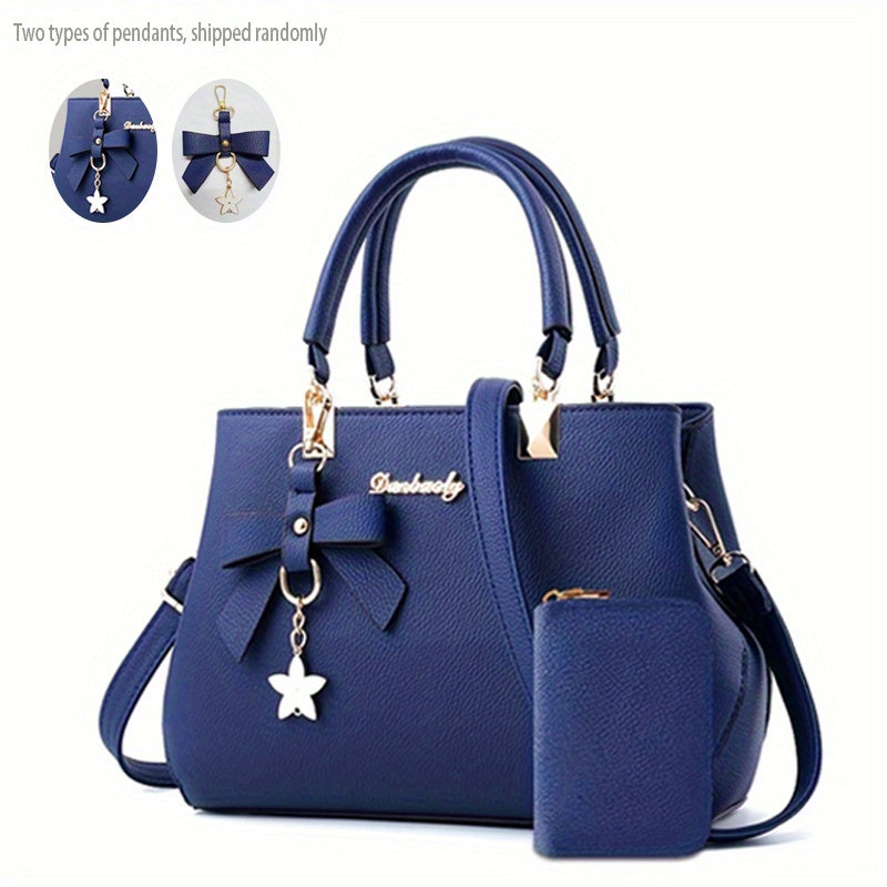 Women's Handbag with Multi-Functional Bow and Cute Mini Wallet