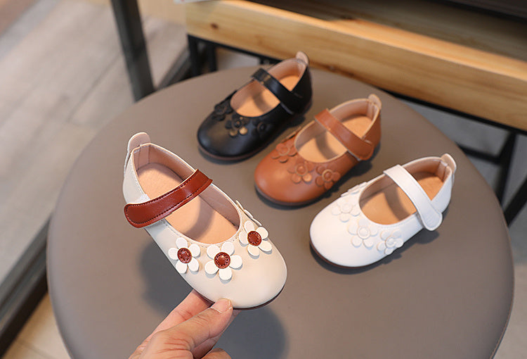 Giày Búp Bê Hoa 3D Siêu Nhẹ, Êm, Chống Trượt Cho Bé