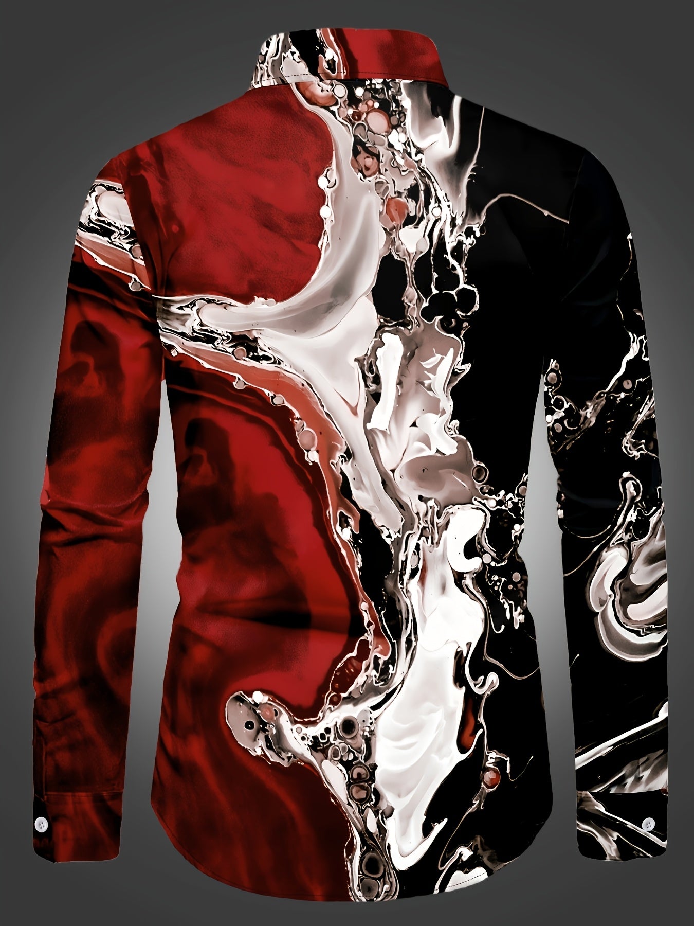 Áo Sơ Mi Nam Dài Tay In Họa Tiết Ngẫu Nhiên Cá Tính