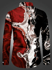 Áo Sơ Mi Nam Dài Tay In Họa Tiết Ngẫu Nhiên Cá Tính