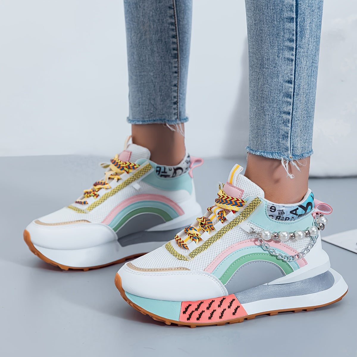 Giày Sneaker Nữ Zhongbang Lấp Lánh Năng Động Cá Tính