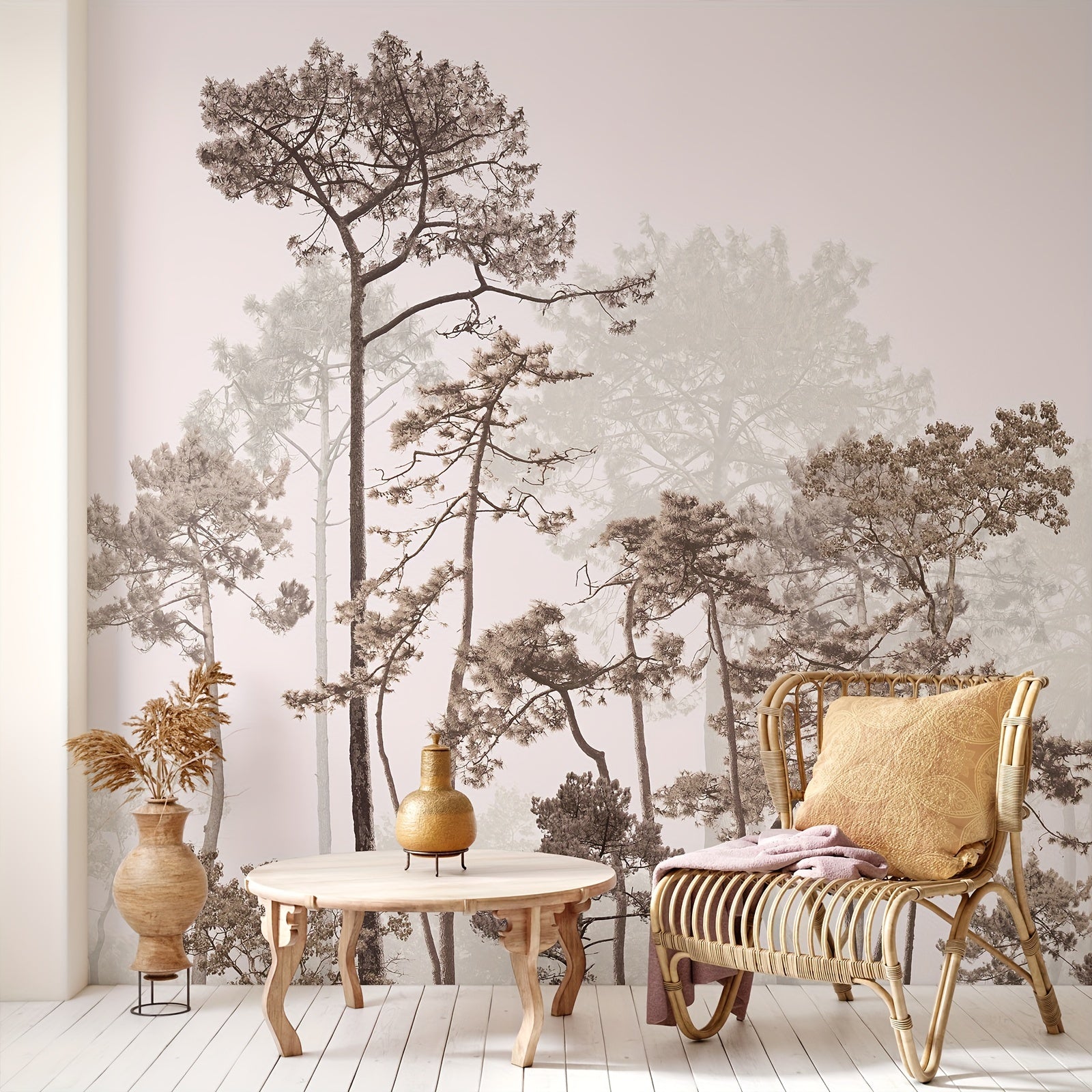 Misty Forest 5 Panels - Wallpaper 375x250CM