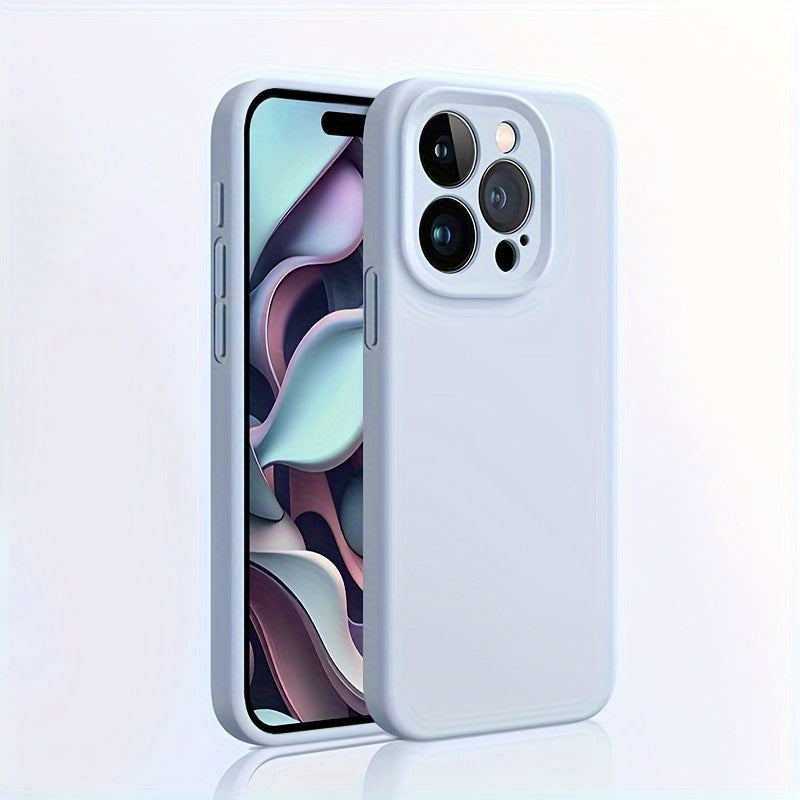 Ốp Lưng Silicon Cao Cấp Bảo Vệ Ống Kính iPhone