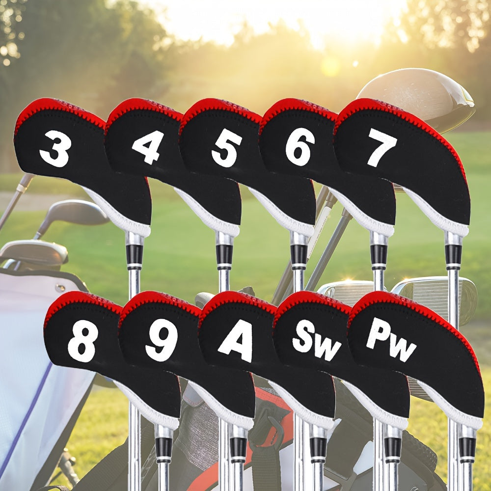 Set of 10 Golf Head Covers - Golf Club Protection Accessories