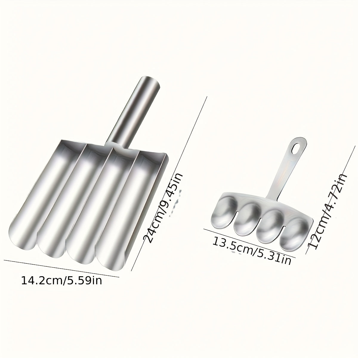 2pcs Stainless Steel Meatball Maker Set with Non-Stick Surface & Ergonomic Handle - Heavy-Duty 304 Food-Safe Construction, 4-Section Design for Uniform Spherical Shape - Ideal for Burgers, Meatballs, Rice Balls, Cookies - Eas - Daisan Mart