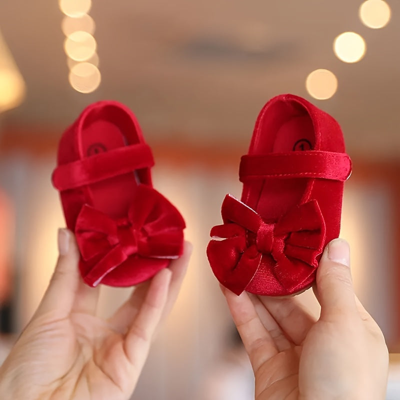 Cute Bow Doll Shoes For Baby Girls To Walk