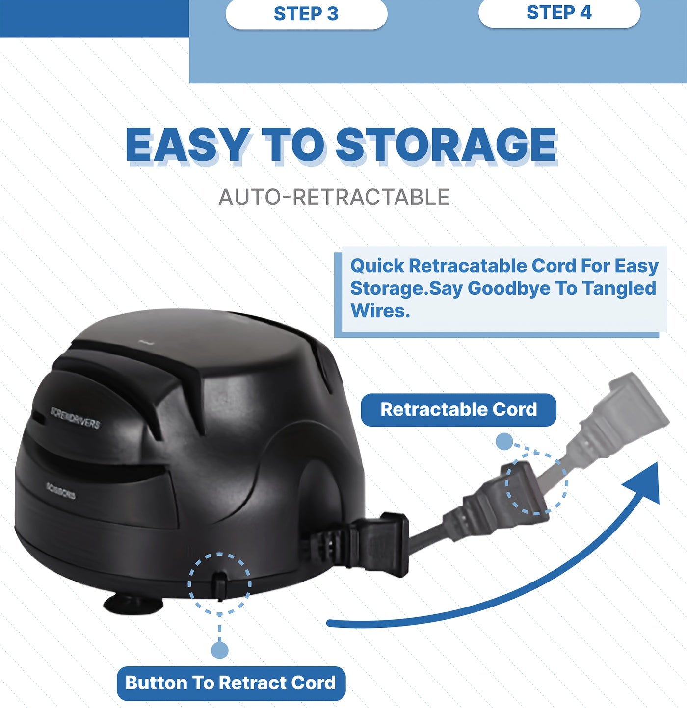 [Professional Knife Sharpener] WANVOAPLS Professional Electric Knife Sharpener 28D-4 Model - 4-Slot Sharpening System, Dual Voltage (36V-100V) with US Plug, ABS Material - Ideal for Kitchen Knives and Utensils | Modern Kitche