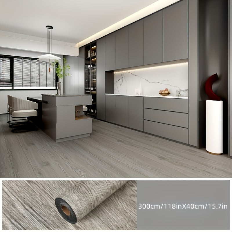 Giấy Dán Tường Vân Gỗ 3D Chống Nước Tự Dính 15.7x118in - Daisan Mart