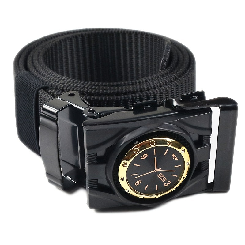 Men's Nylon Belt with Fashionable Buckle