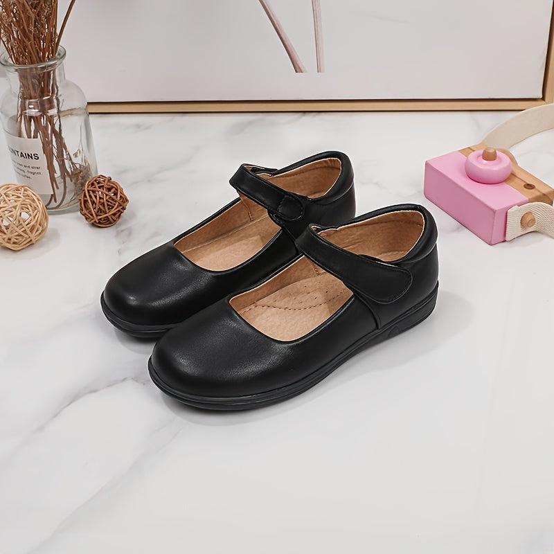 Black Doll Shoes for Girls - Pretty Bow, Anti-Slip, for School