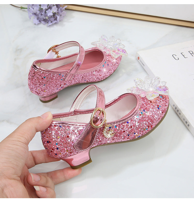 Elsa High Heels Sparkling Floral Feminine Party Shoes
