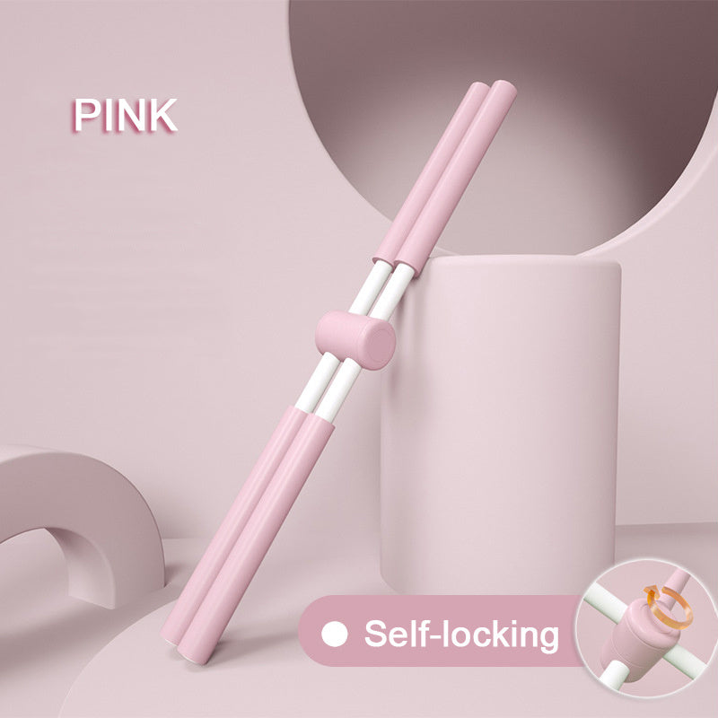 Adjustable Yoga Sticks for & Humpback Syndrome - Portable Stretching Pole with Extendable Length (Pink/Green/Blue) - Ideal for Scoliosis Treatment, Spinal & /Travel - Daisan Mart