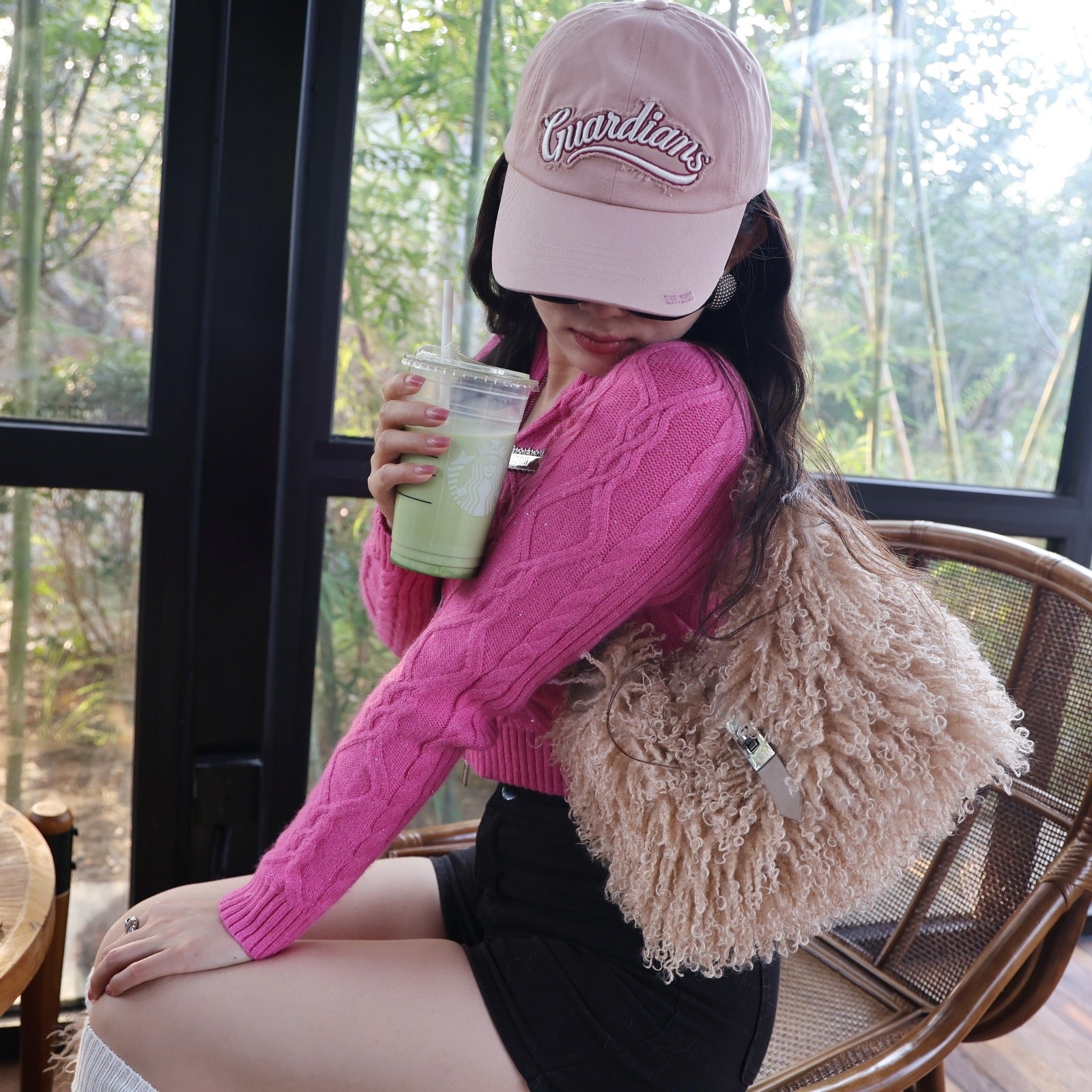 Women's Faux Wool Handbag - Soft &amp; Elegant Crossbody Bag