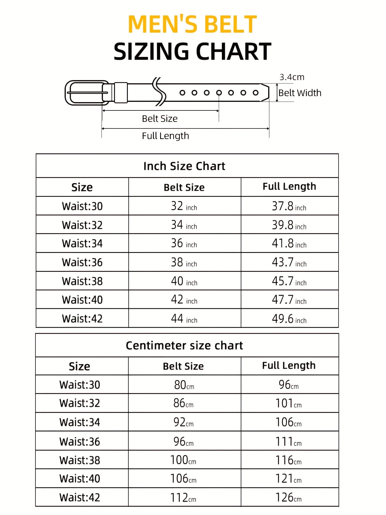 Elegant, Fashionable &amp; Office Men's Leather Belt