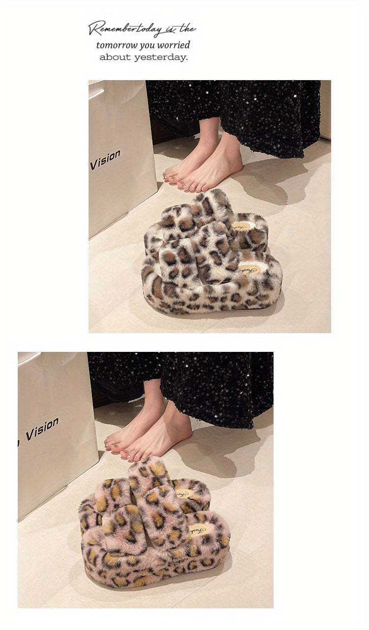 Dép Lông Báo Đế Cao Tăng Chiều Cao Thu Đông 2024