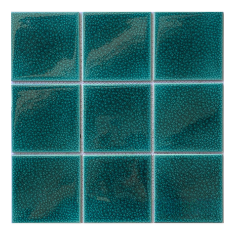 Mosaic tile 100x100mm double crackle glaze blue MHG 1041