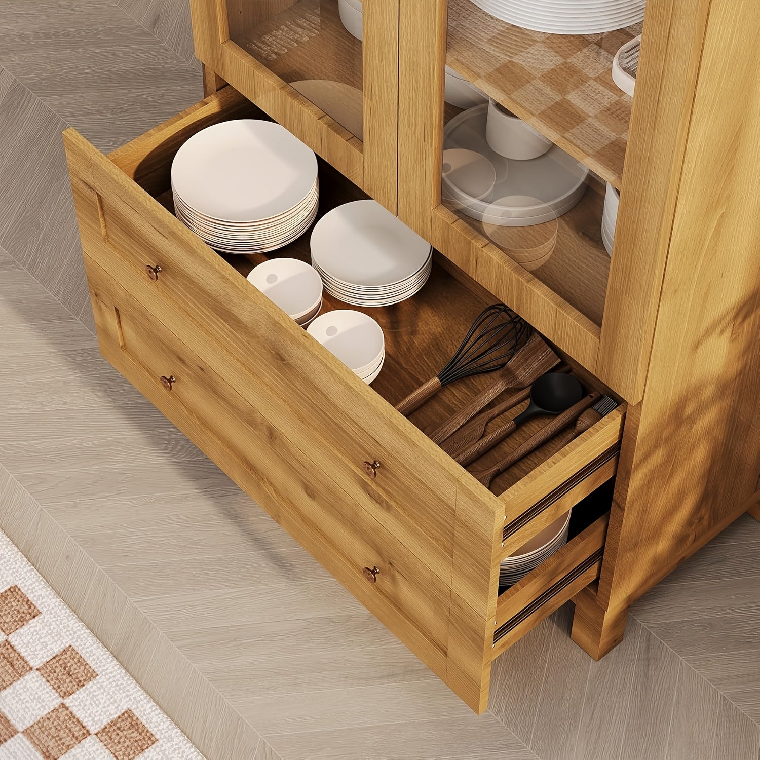 Sturdy 71cm High Kitchen Cabinet - Space Saving Storage