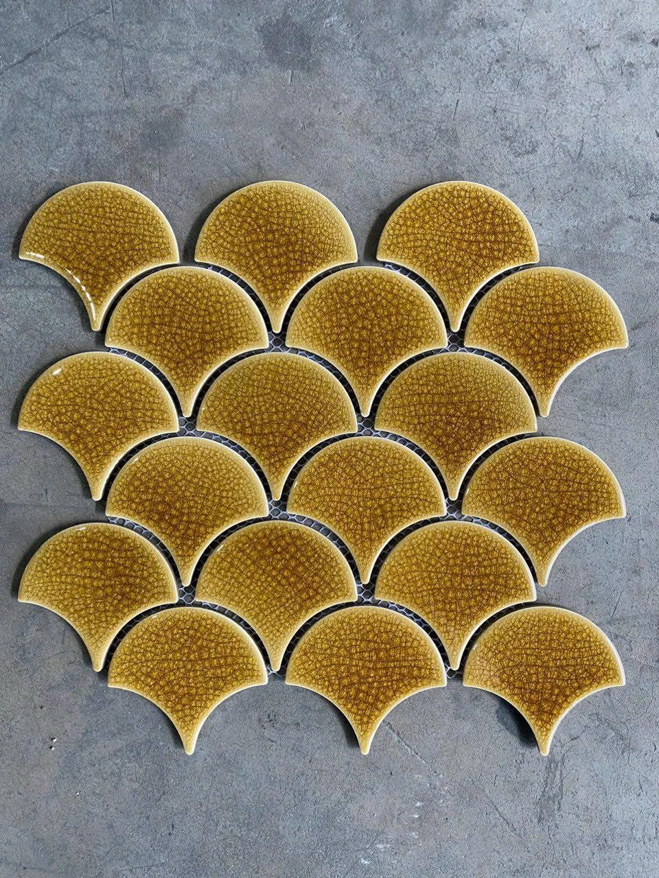 Gạch Mosaic vảy cá men rạn 90070 - Daisan Mart