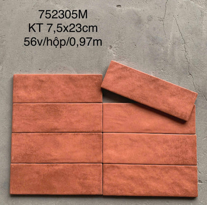 Gạch Thẻ Cao Cấp Lượn Mặt Men Matt Mã LAN752305M - Daisan Mart