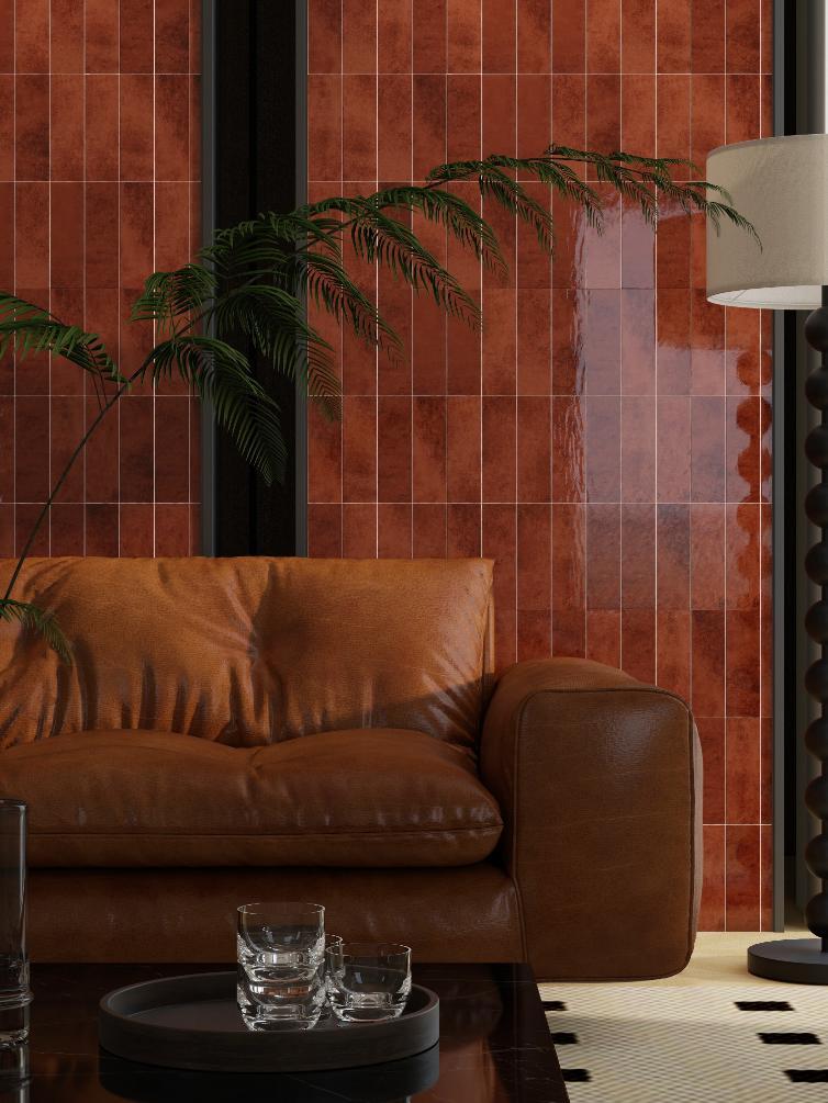 Gạch thẻ Porcelain bóng lượn KT 75x230mm mã LNA752307G - Daisan Mart