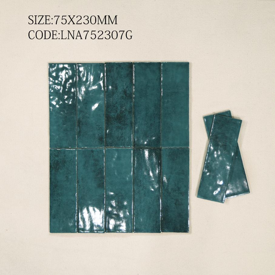 Gạch thẻ Porcelain bóng lượn KT 75x230mm mã LNA752307G - Daisan Mart