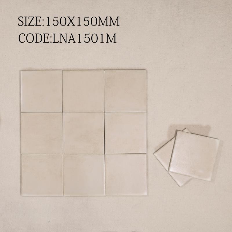Gạch thẻ Porcelain mờ lượn KT 150x150mm mã LNA1501M - Daisan Mart