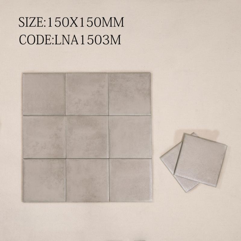 Gạch thẻ Porcelain mờ lượn KT 150x150mm mã LNA1503M - Daisan Mart