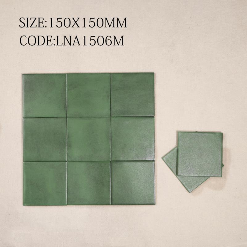Gạch thẻ Porcelain mờ lượn KT 150x150mm mã LNA1506M - Daisan Mart