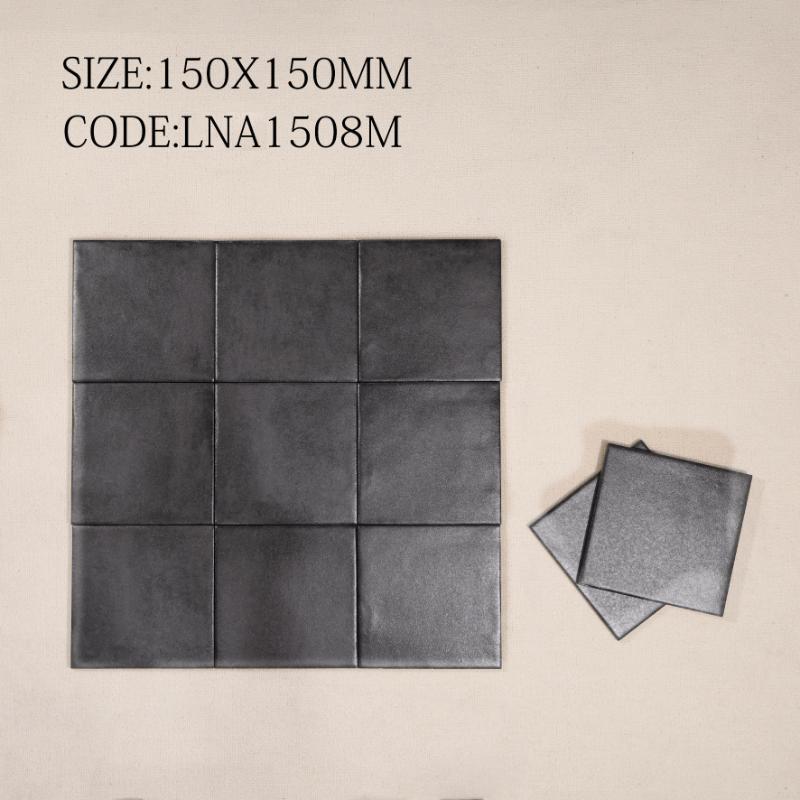 Gạch thẻ Porcelain mờ lượn KT 150x150mm mã LNA1508M - Daisan Mart
